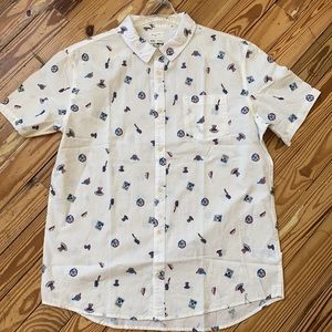 Quicksilver patriotic button down Shirt